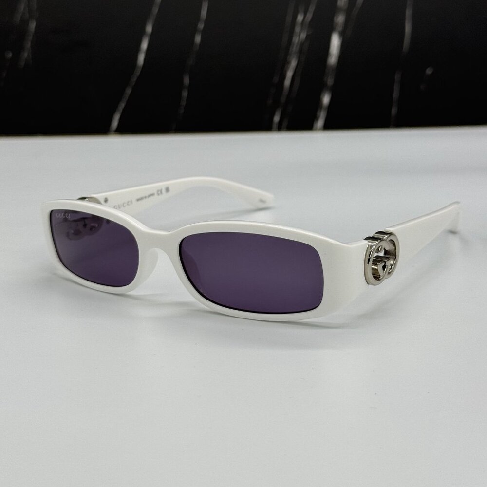 NEW GUCCI GG1661S 003 WOMEN WHITE SUNGLASSES GUCCI - Picture 3 of 11
